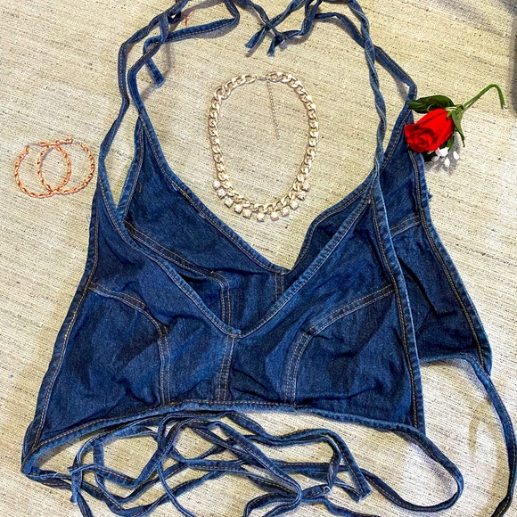 One piece bikini bra | halter neck bikini bra top | beach wear | New Jeans - Picture 8 of 11